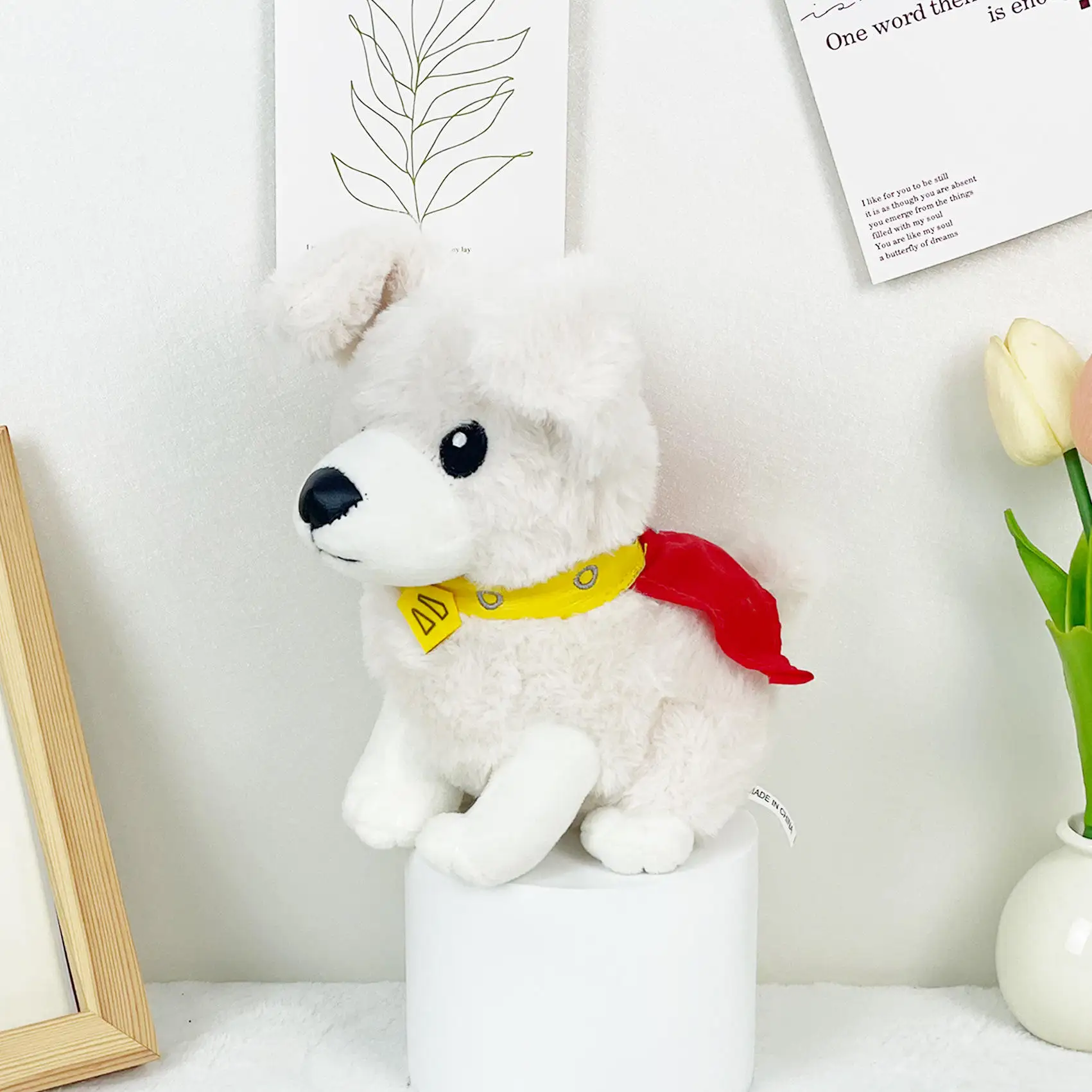 Nuevo Producto, regalo de Halloween, perro superhéroe de Superman, versión de la vida Real, serie de superhéroes, perro de peluche, muñeco de juguete de peluche