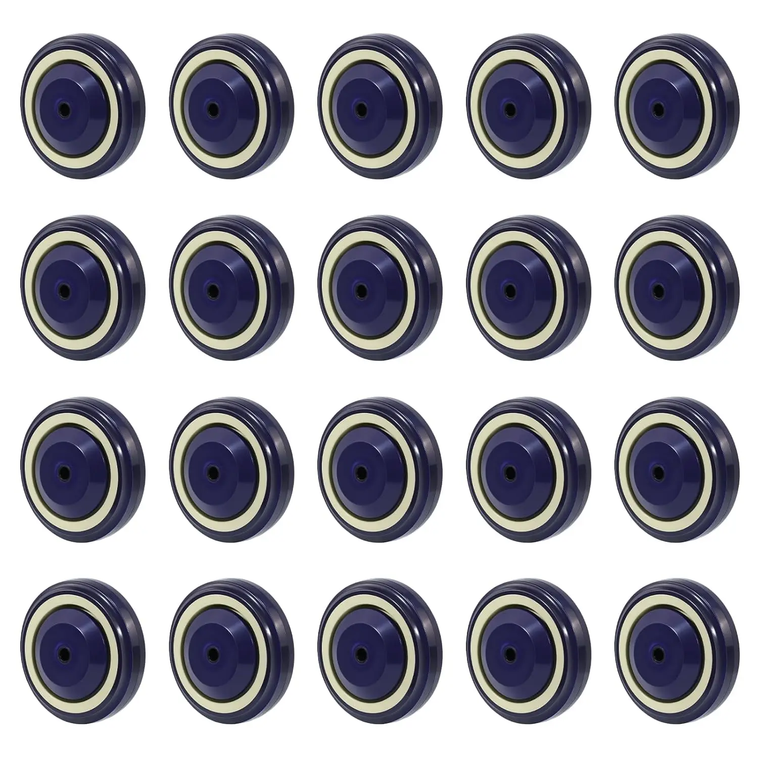 

4" Wheels for Cart, Polyurethane 5/16" Axle Shopping Cart Wheels Replacement Casters (20 Wheel【 5/16" Bore】)
