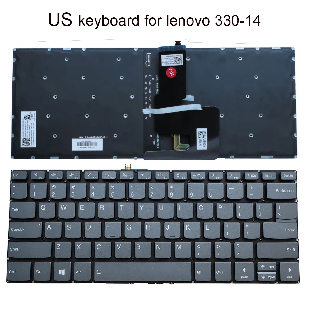 

US Japan English Backlit Keyboard For Lenovo Ideapad 330-14 330S-14 V330-14 14IKB 330-14AST 330-14IGM Laptop Keyboards PC4CB-JAP