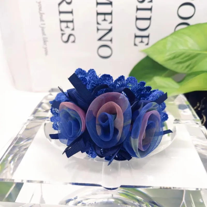 Haargummis Kopf Blume Gummi Gummibänder Pеkuuки Mohamedс Zubehör Para El Cabello Haarschmuck für Frauen – Detail 20