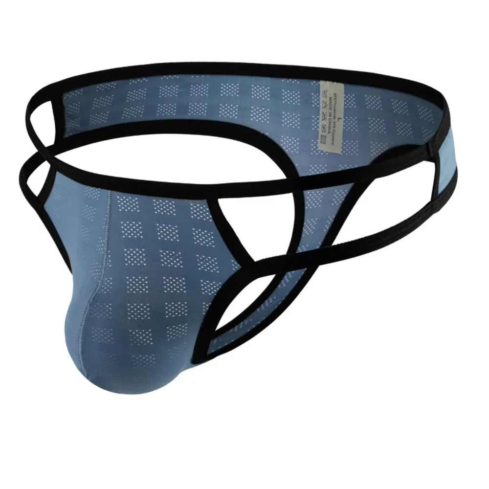 

Дышащие мужские стринги с вырезами, ультратонкие, с низкой посадкой, Т-образные трусы, мужское нижнее белье для лета