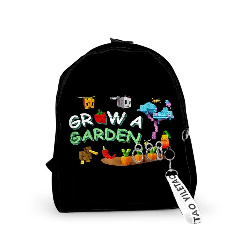 

3D New Style Roblox Grow A Garden Cartoon Backpacks Shoulder Bag Pencil Case Pupil Large Capacity School Bags for Boy Girls Gift