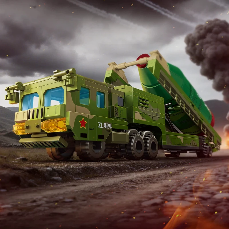 

【 New Product 】 SEMBO Building Blocks Dongfeng 5C Missile Vehicle Assembly Building Blocks Military Model Assembly Toy Boy Gift