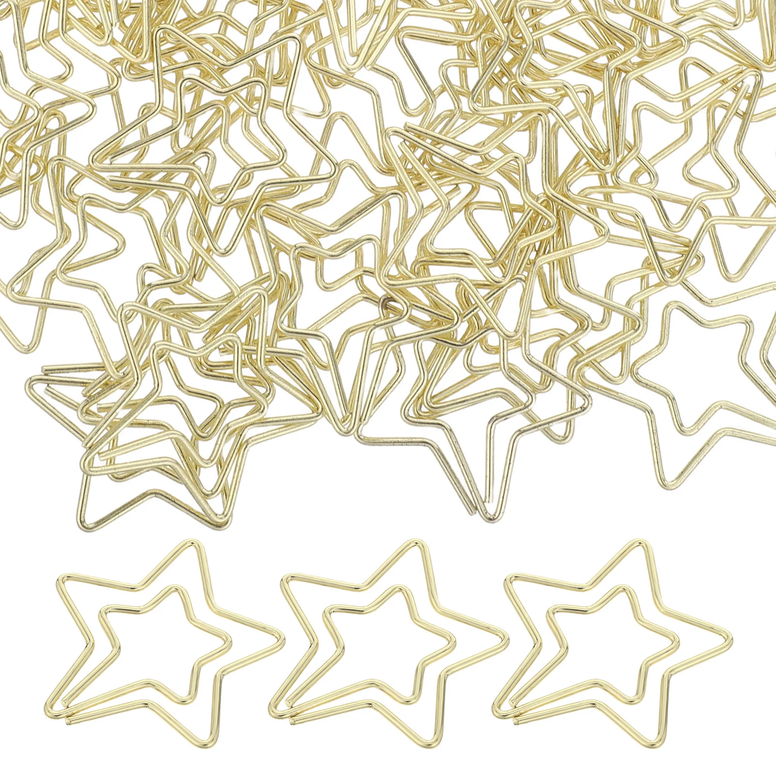

80Pcs Star Paper Clips Metal Planner Clips Decorative Novelty Paper Bookmarks Office School Wedding Star Shaped Paperclips