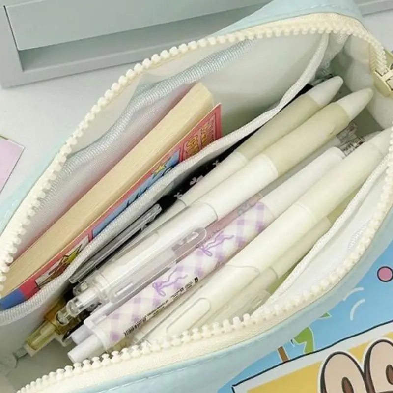 Y1UB Zippers Pencil Case with Interior Compartments and Soft Polyester Construction for Organized School and Office Supplies
