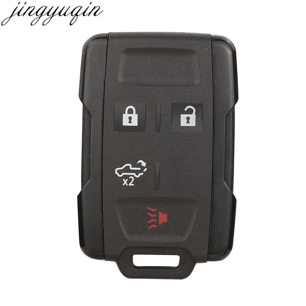 Jingyuqin Remote Car Key Case Shell M3N32337200 For Chevrolet Suburban Tahoe Silverado Canyon GMC Pickup 3+1/4+1 Buttons Black