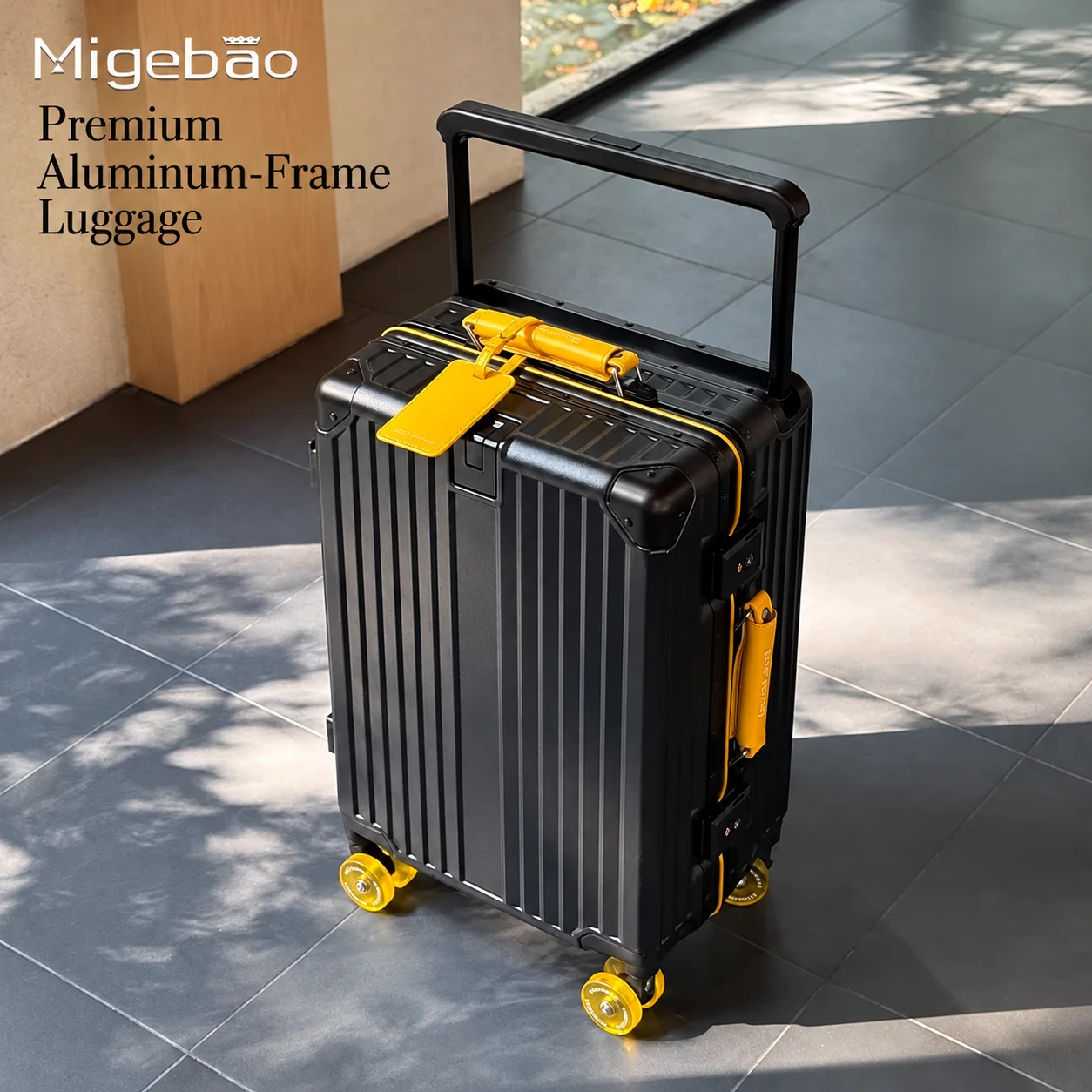 Aluminum Frame Carry On Luggage - MIGEBAO Premium Aluminum Frame Luggage 20