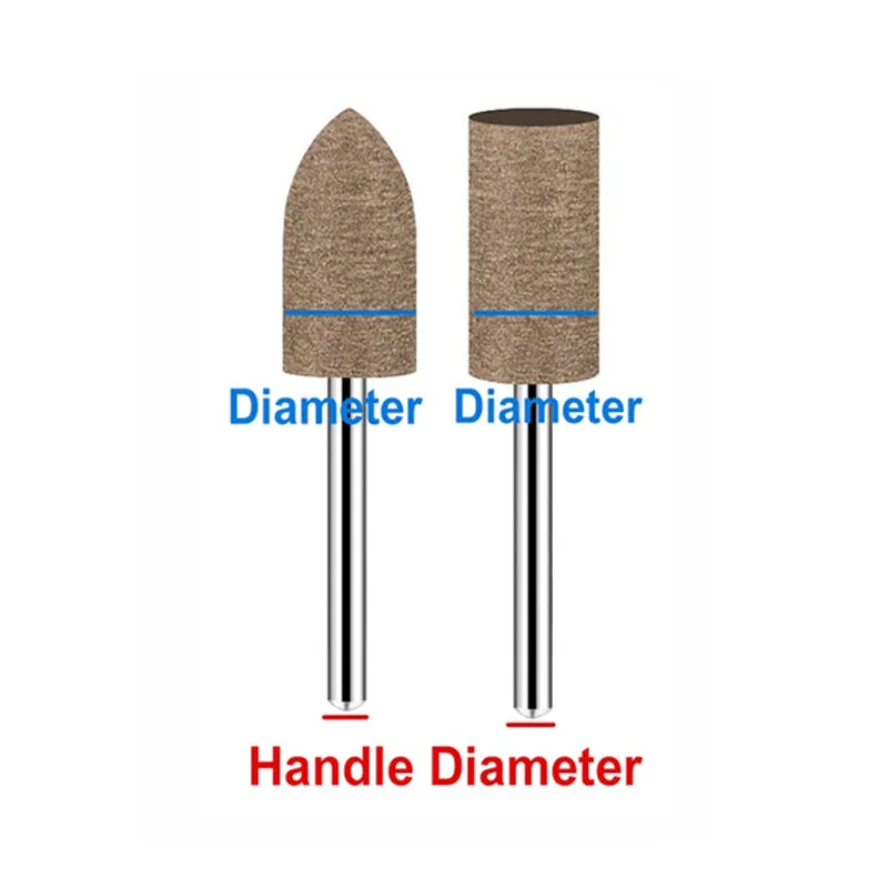 1Pcs Cowhide Polishing Wheel 6mm Shank 16/20/25mm Polishing Buffing Pads Round Bullet Sanding Heads For Rotary Tools
