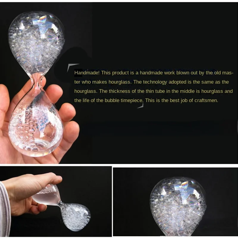 Creative Liquid Drifting Bottle Bubble Timekeeping Hourglass Home Desk Decoration Bubble Water Glass Fun Oil Spill Holiday Gift