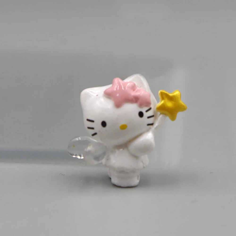 Hello Kitty 3Cm Figure Sanrio Anime Angel Cat Doll Kawaii Cake Room Decorative Decoration Christmas Toy Gifts For Girls Children