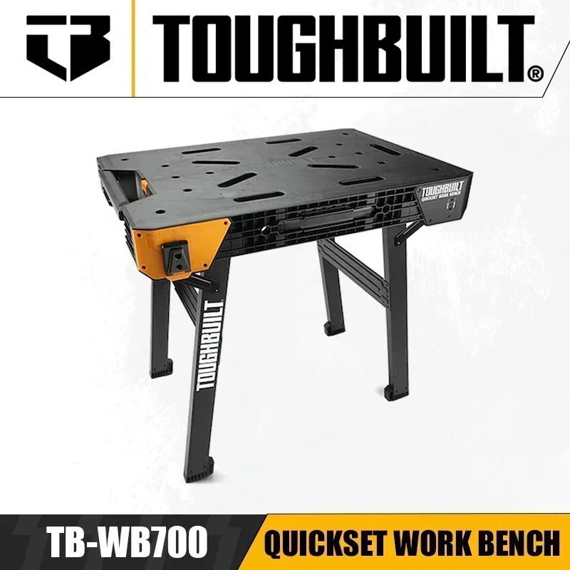 TOUGHBUILT Quick Folding Workbench Sawing Construction Tool with Size Scale Table TB-WB700