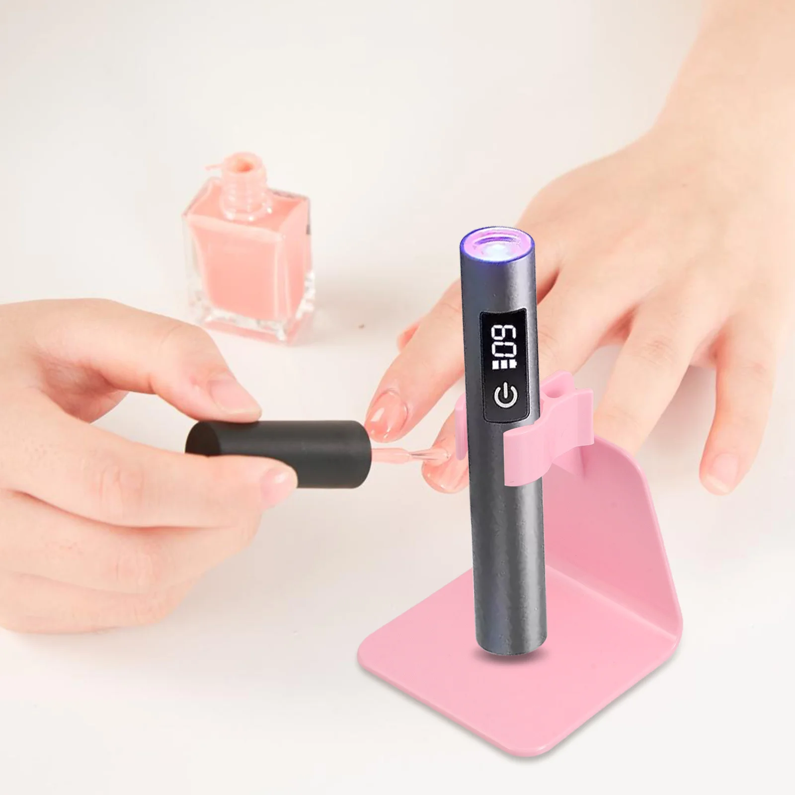 4 قطعة حامل مصباح الأظافر المحمول يده مصباح ليد هلام البولندية مجفف صغير الأشعة فوق البنفسجية هلام مصباح دعم تنوعا مسمار الفن الرف