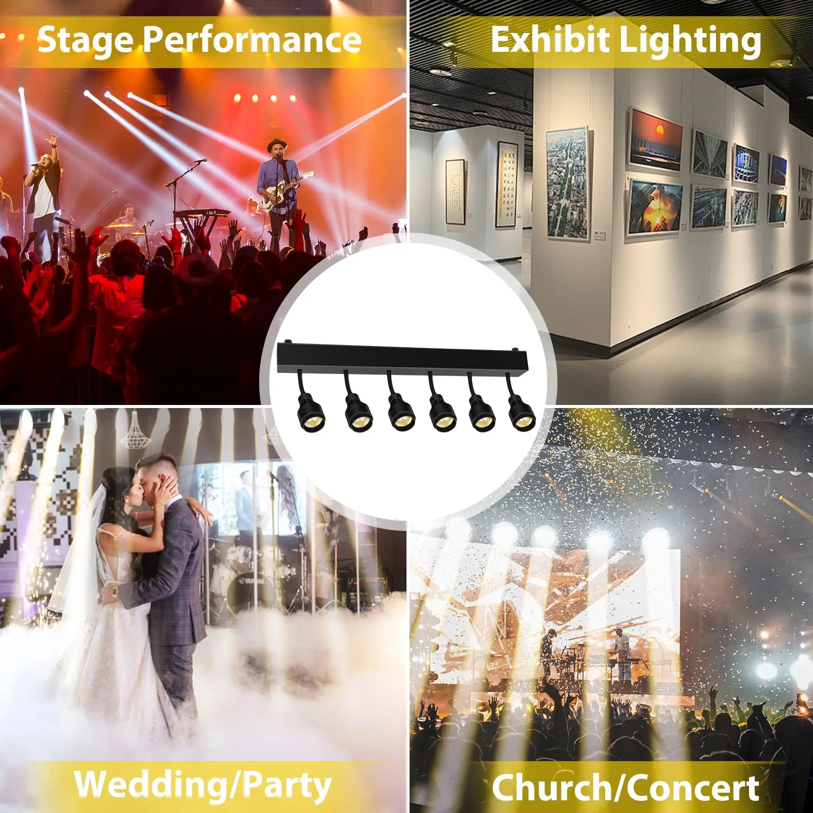 Foco LED para escenario, barra de lavado con Zoom Manual de 6x20W, Color blanco, Dmx512 interior para DJ, Fiesta Disco, Club en casa, Iglesia LiveConcert