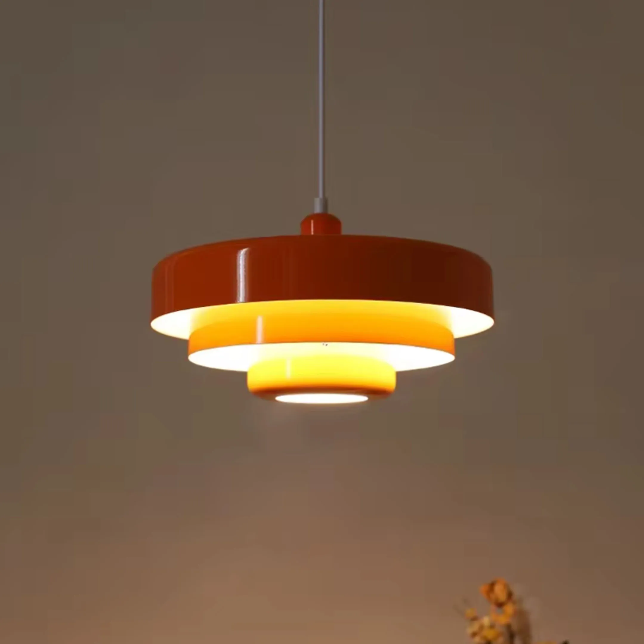 Medieval Danish Multicolor Chandelier Retro Orange Decoration Ceiling Lights Restaurant Study Cafe Coffee Table Bar Pendant Lamp