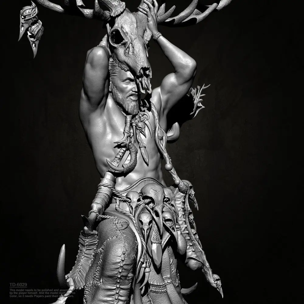 

50 мм/75 мм фигурки из смолы, модель фэнтезийного тотема, мужской священник, 3D-печать, в разобранном виде, раскраски «сделай сам», фигурки