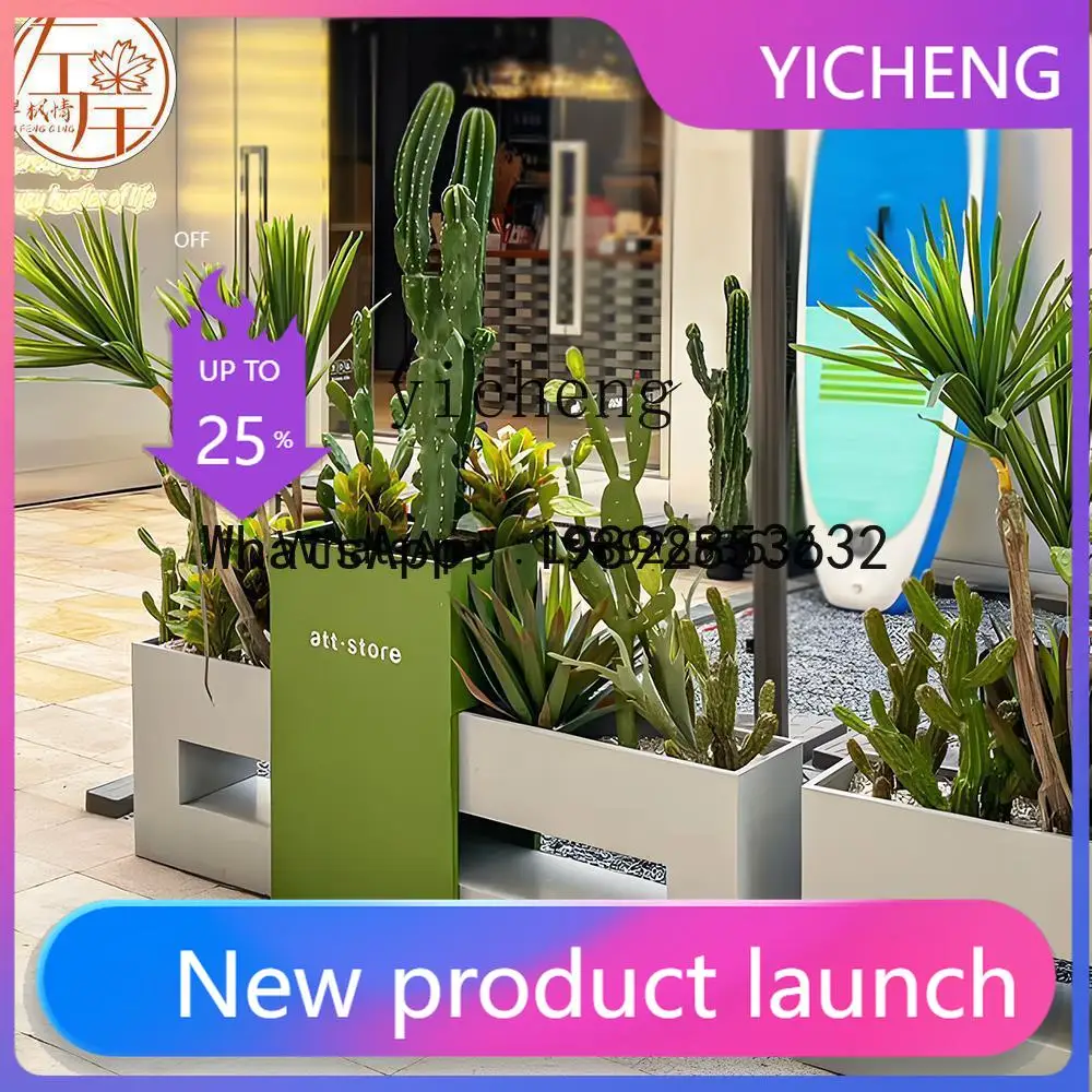 

LYY Flower Box Combination Sales Department Cafe Garden Milk Tea Catering Store Indoor and Outdoor Flower Bed Flower Slot