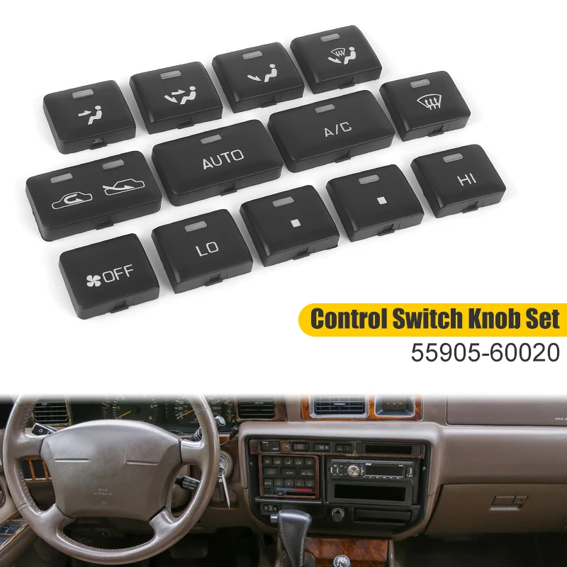 Car AC Climate Control Switch Button Set for Toyota Land Cruiser
