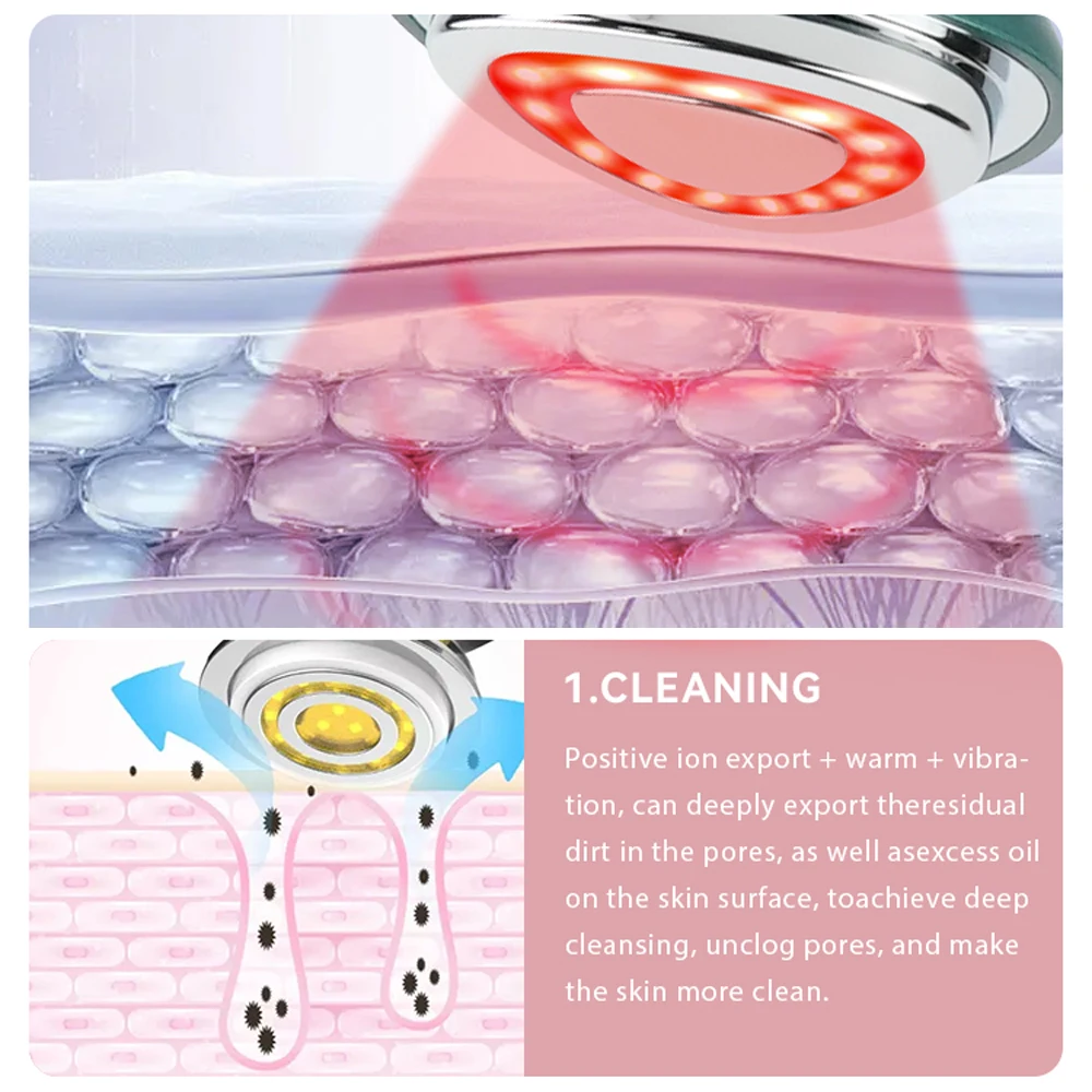 7 In 1 페이스 리프트 장치 EMS 가전 제품 Led 페이스 라이트 테라피 뷰티 장치 페이셜 리프팅 Protable Skin Rejuvantion