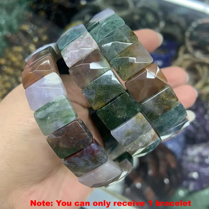 10X12MM Natural Stone Pink Crystal Tiger Eye Fluorite Geometric Beads DIY Jewelry Energy Elastic Couple Bracelet Party Gift