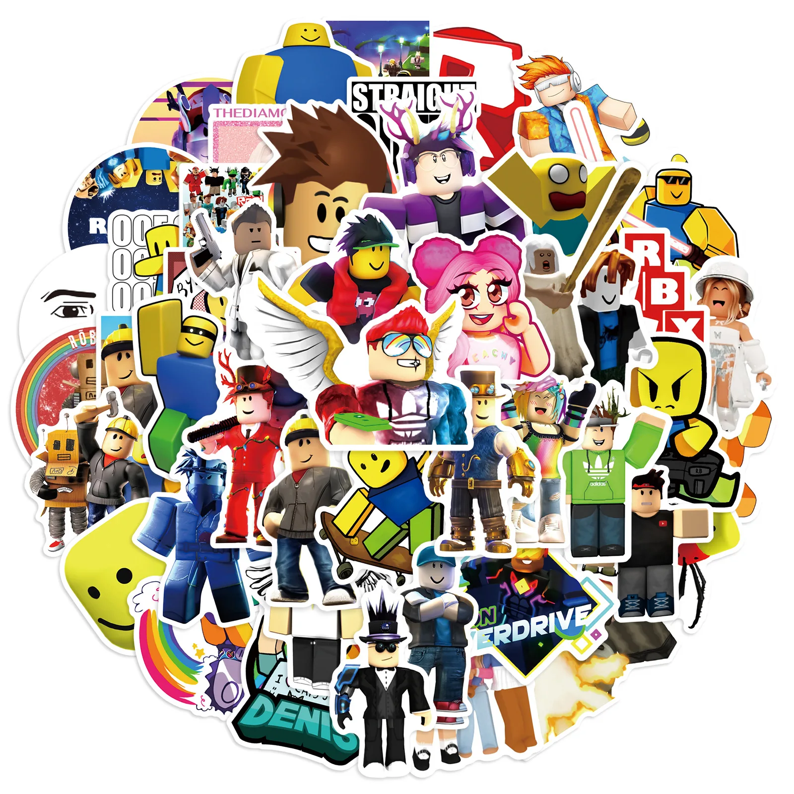 

50pcs/Set Roblox Graffiti Stickers Unique Waterproof Vinyl Decals For Skateboard Helmet Water Bottle Laptop Luggage
