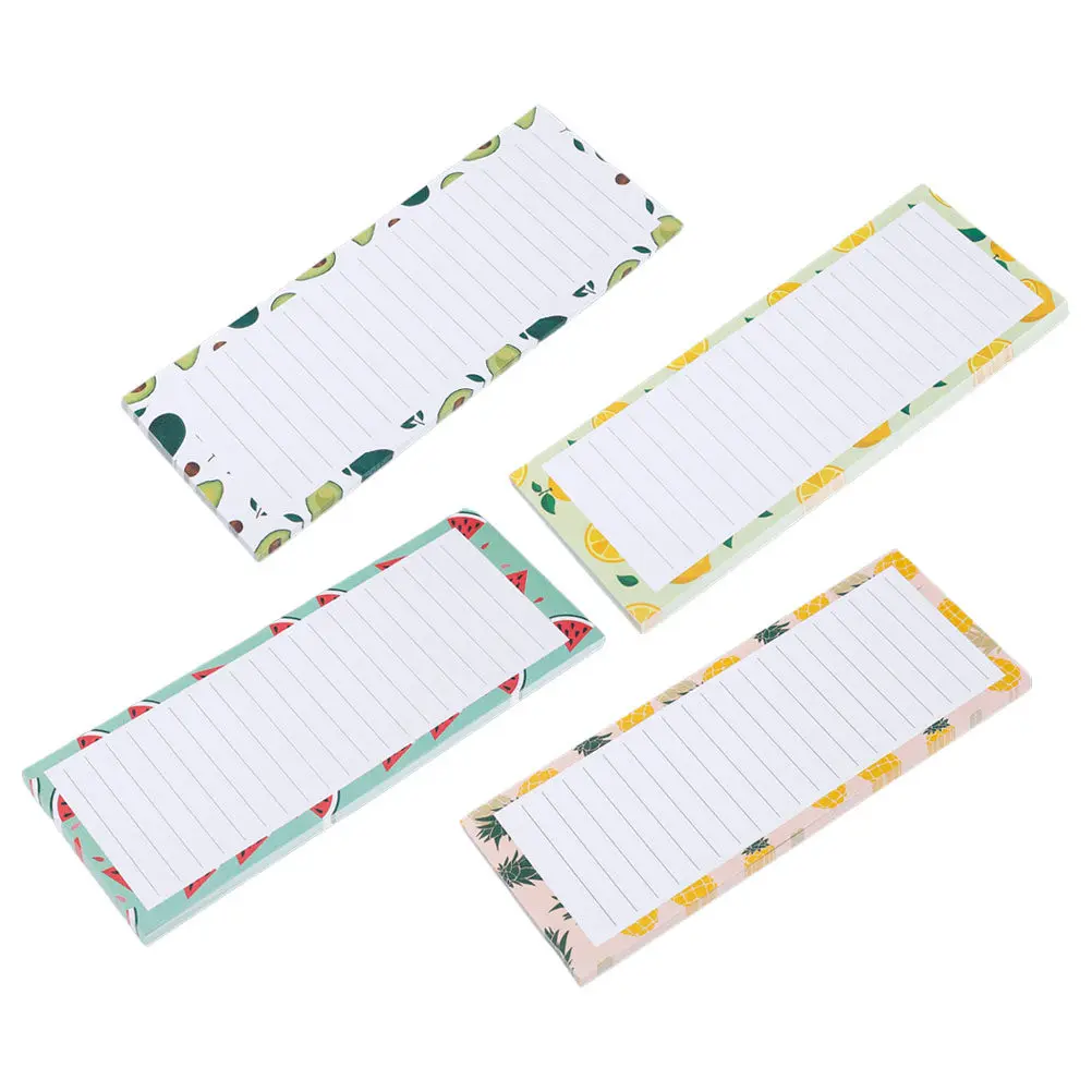 4Pcs Magnetic Notepad Refrigerator Paper Message Grocery List Weekly Planner Schedule Reminder Fridge Iron
