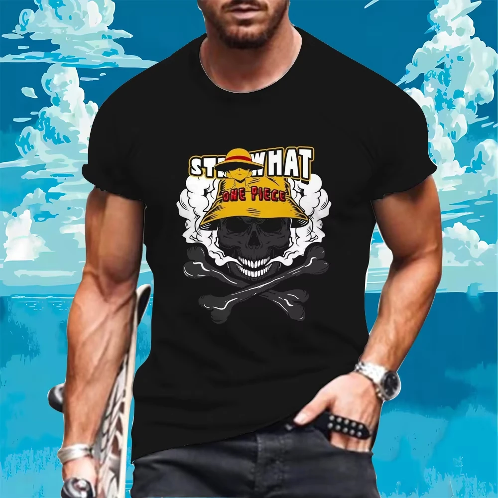 Luffy Zoro One Piece Men's T-shirt Streetwear Fashion Short Sleeve Tee Mens Clothes Y2k Kid's T-shirts Gym Men Clothing Tshirt