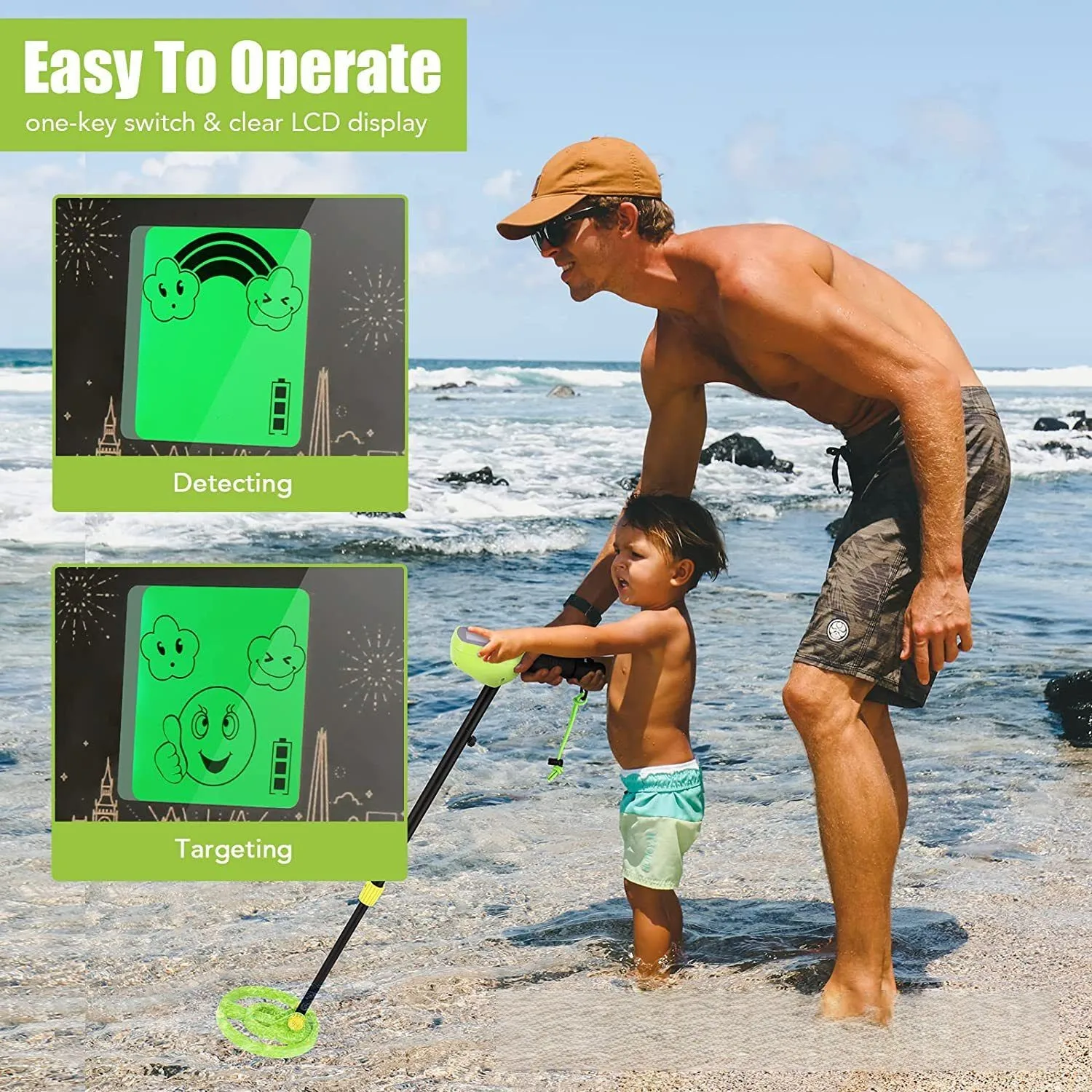 MD-1015 Underground Metal Detector Gift for Children Science Education Parent-Child Activities Simple Metal Detection