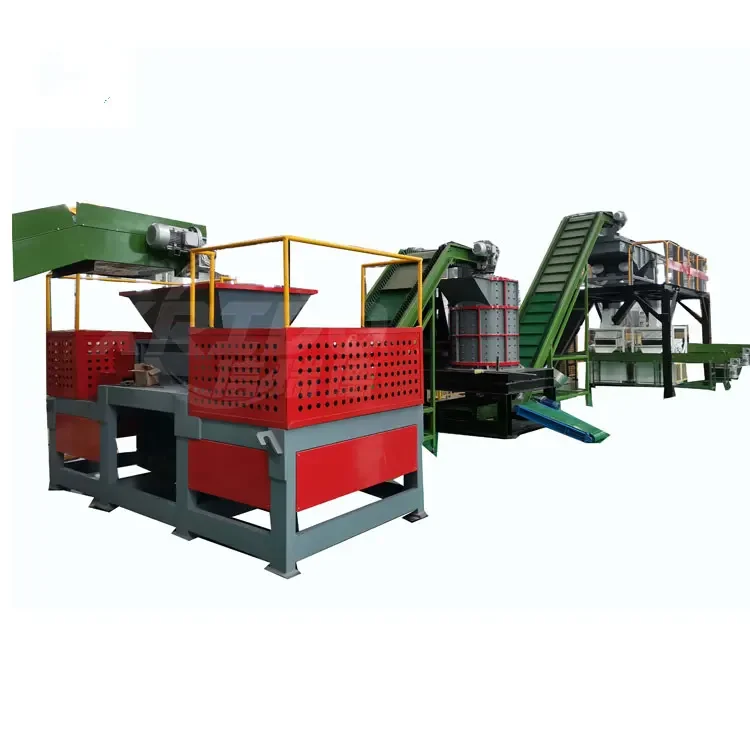 cast aluminum shredding line double shaft scrap metal shredder