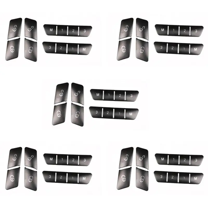 Clear 60Pcs Car Door Seat Memory Lock Switch Buttons Stickers Cover Trim For Mercedes Benz A B C E Class CLA GLA GLE GL GLS ML