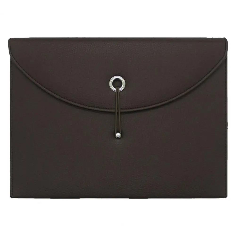 File Organizer Widely Use Document Folder Large Capacity Faux Leather File Storage Bag Storing Conference Materials