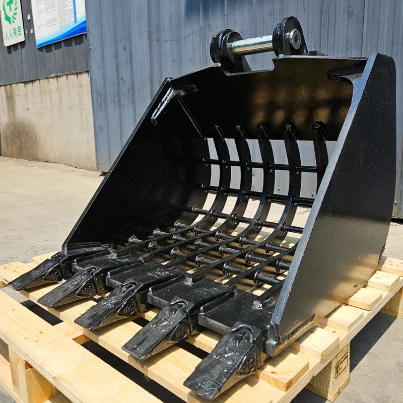 

Для морских перевозок: Новый высококачественный ковш-сортировщик Rainbow Construction Skeleton Bucket для экскаватора, изготовленный на заказ