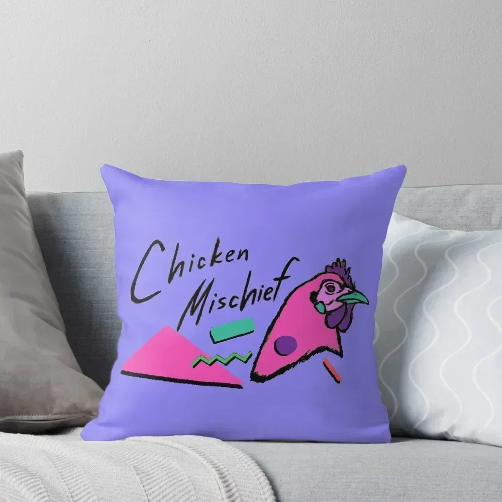 

Chicken Mischief Throw Pillow Christmas Covers Cushions For Sofa Cushion Child pillow