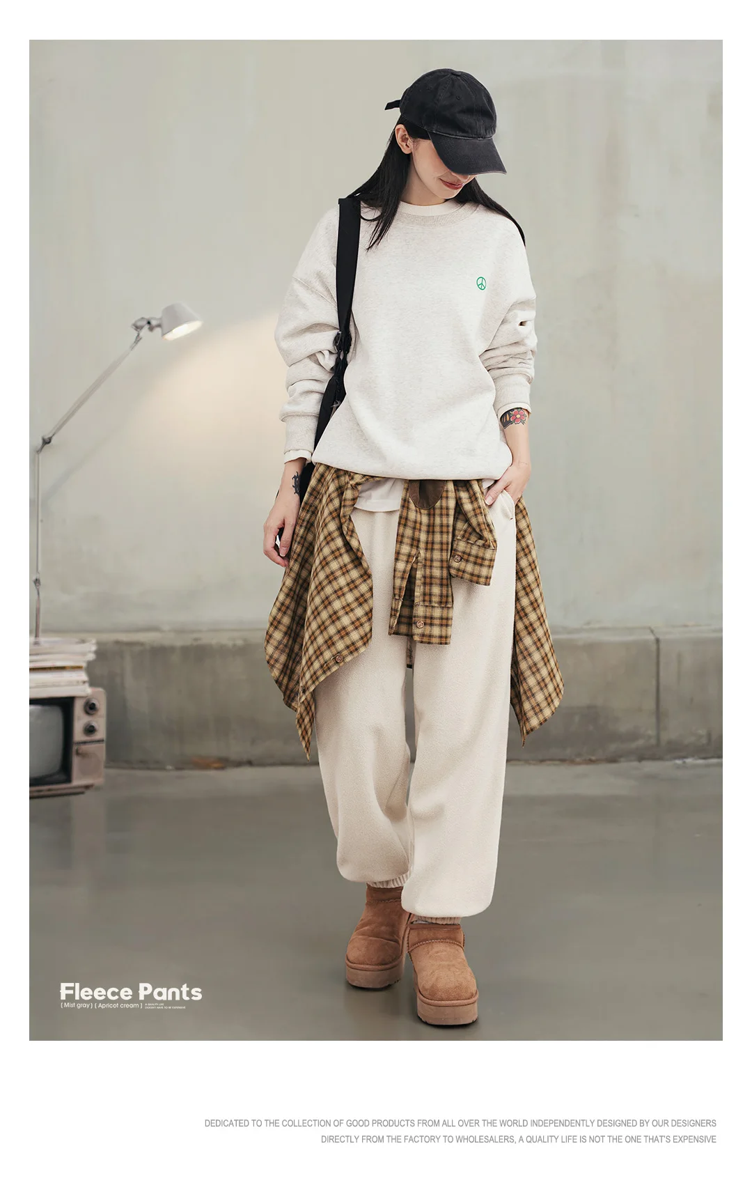Maden Women’s Winter Fleece Jogger Pants Warm Thick Cozy Sweatpants Loose Fit Casual Outdoor Trousers