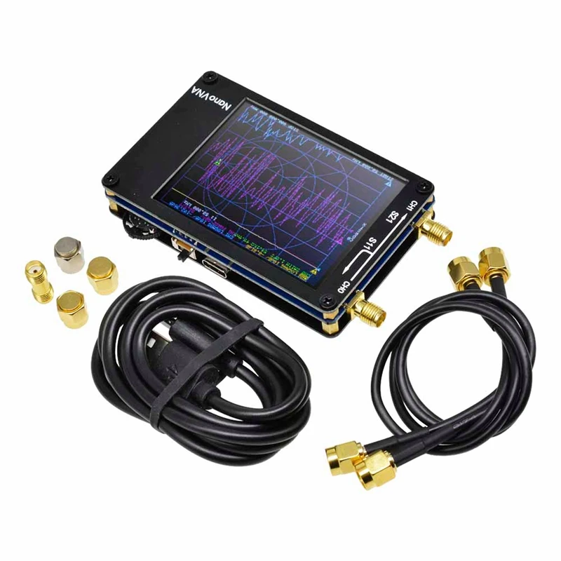 New 2.8 inch LCD Display NanoVNA VNA HF VHF UHF UV Vector Network Analyzer Antenna Analyzer + Battery