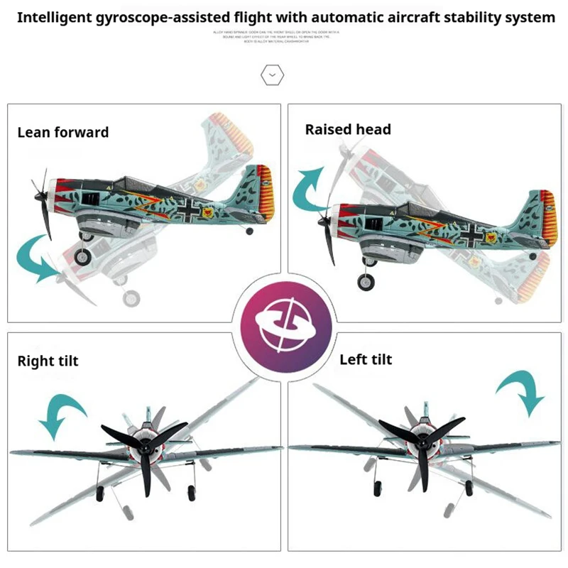 New SYC QF013 RC Aircraft Quad Channel Brushless Stunt Fixed Wing RC Glider 2.4G RC FW190 Fighter Foam Model Aircraft RC Gift