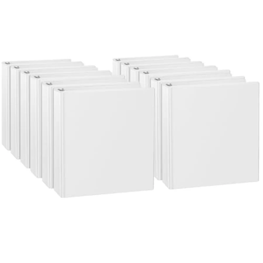 

1-inch 3 Ring Binder Fit US Letter Size Paper, Slant D Ring Binders, View Binder with 2 Pocekts, 1