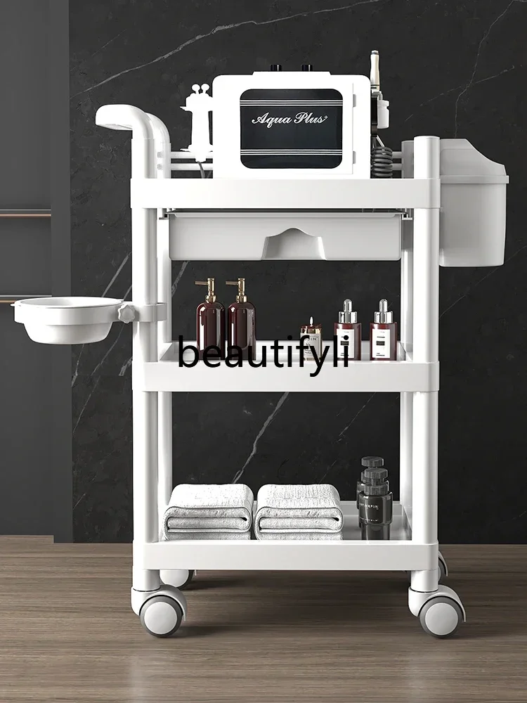 

SS Beauty salon special trolley skin management mobile push rack plastic surgery advanced instrument tool cart