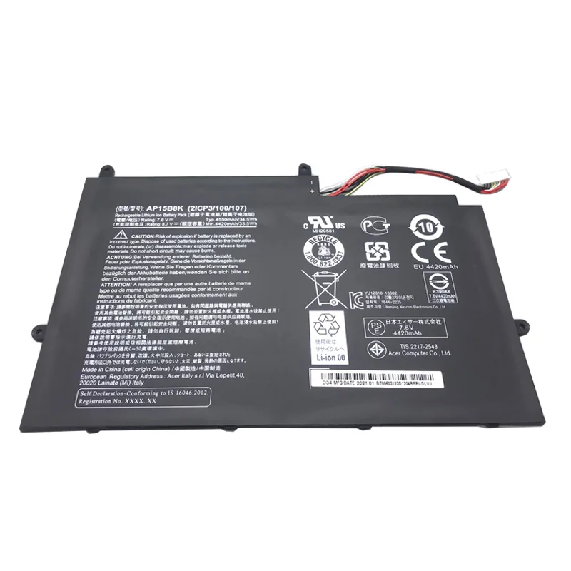 LMDTK New AP15B8K Laptop Battery For Acer Aspire Switch 11 SW5-173-632W 11 SW5-173 11 SW5-173P 7.6V 34.5WH