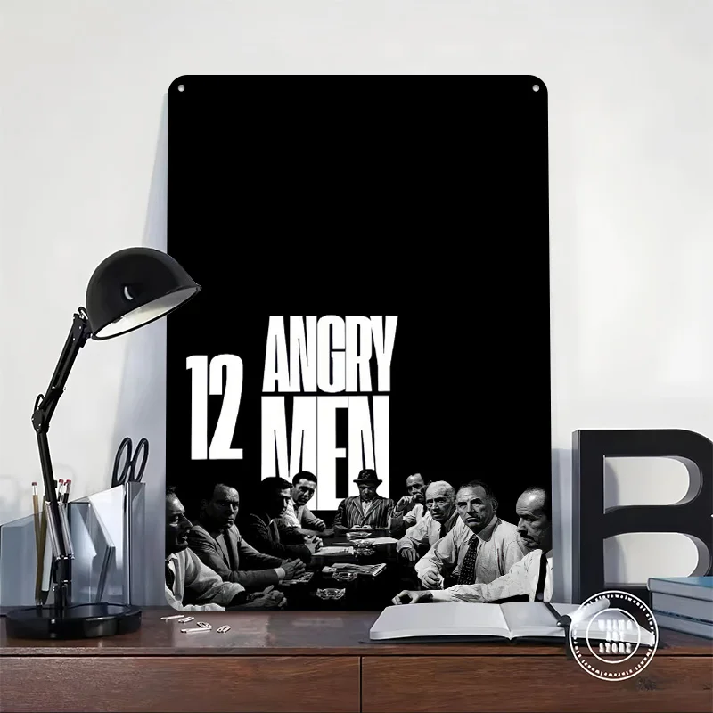 12 Angry Men Movie Metal Poster Perfect Gift for Fans Lovers Personalized Wall Art Metal Sign for Living Room Decoration Items