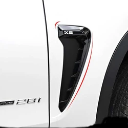 Car-styling Front Fender Side Air Vent Cover Trim Accessories For BMW X Series X5 F15 X5M F85 Shark Gills Side Vent Sticker