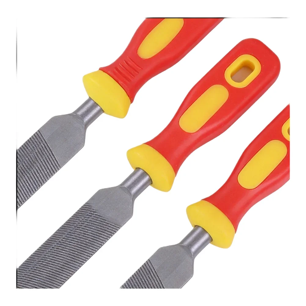 5.5mm Chainsaw Files Chainsaw Sharpener Round Files Polishing Direction Manual Measurement High Carbon Steel Plastic Handle