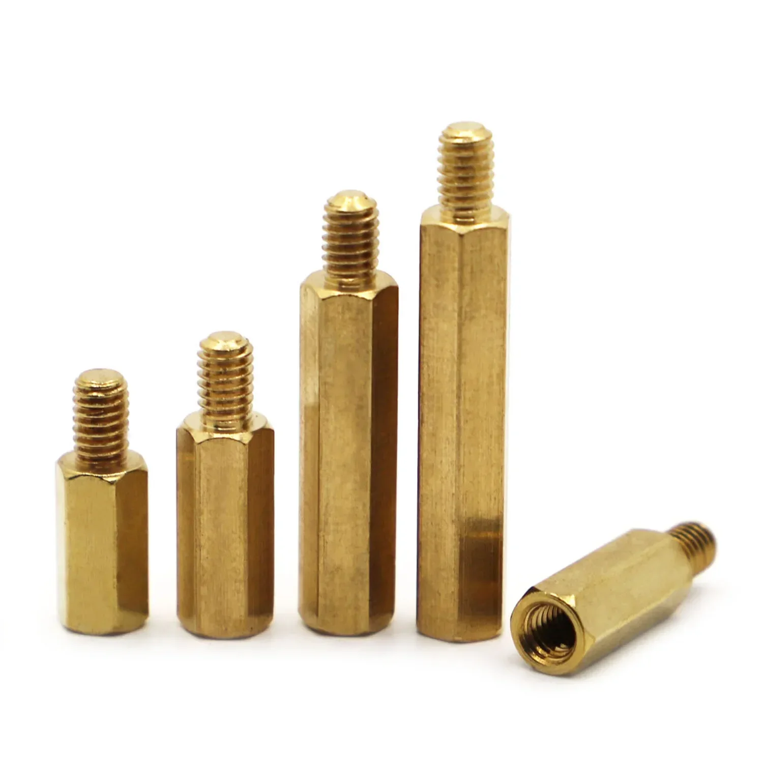 10pcs M2 M2.5 M3 M4 Hex Male to Female Brass Standoff Spacer Hexagonal Stud Spacer Hollow Pillars