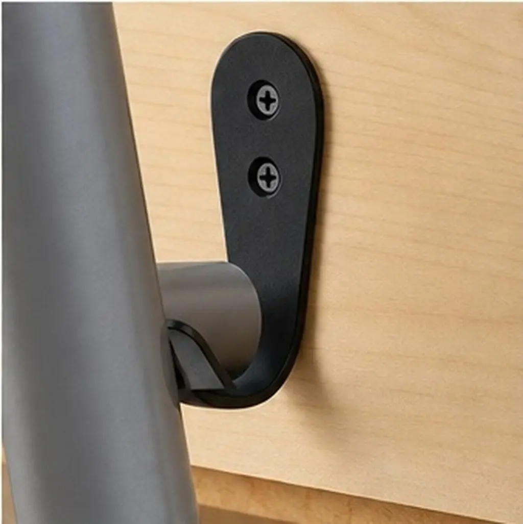 4Pcs Ladder Hook Bunk Bed Metal Bracket Heavy Duty Secure Ladder Access for Dormitory Loft Beds Black