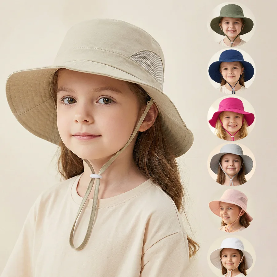 

Children's Fisherman Hat - Summer Outdoor Sun Protection UV Blocking Sun Hat with Mesh Liner, Breathable and Drying Fast, Sun Ha