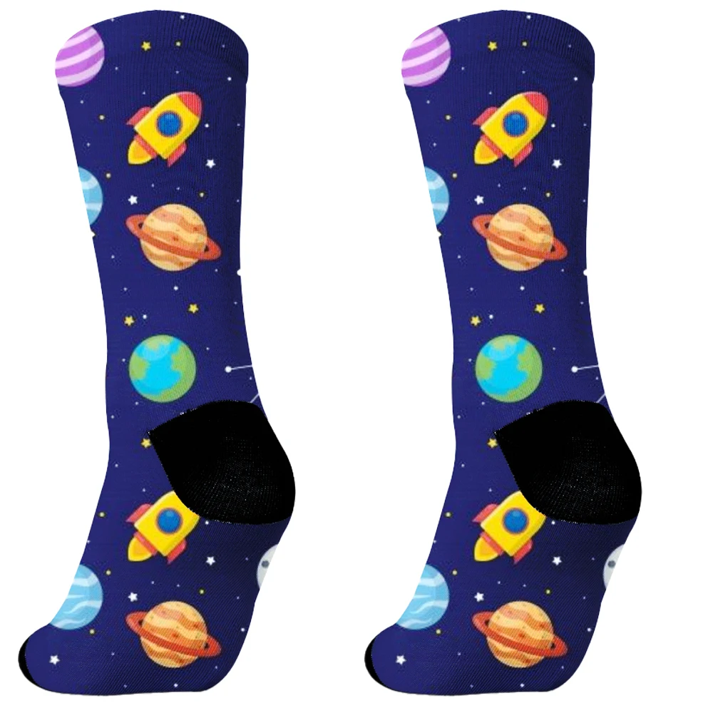 Astronaut man Socks Cotton Harajuku Colorful Full Socks Women Space Streetwear