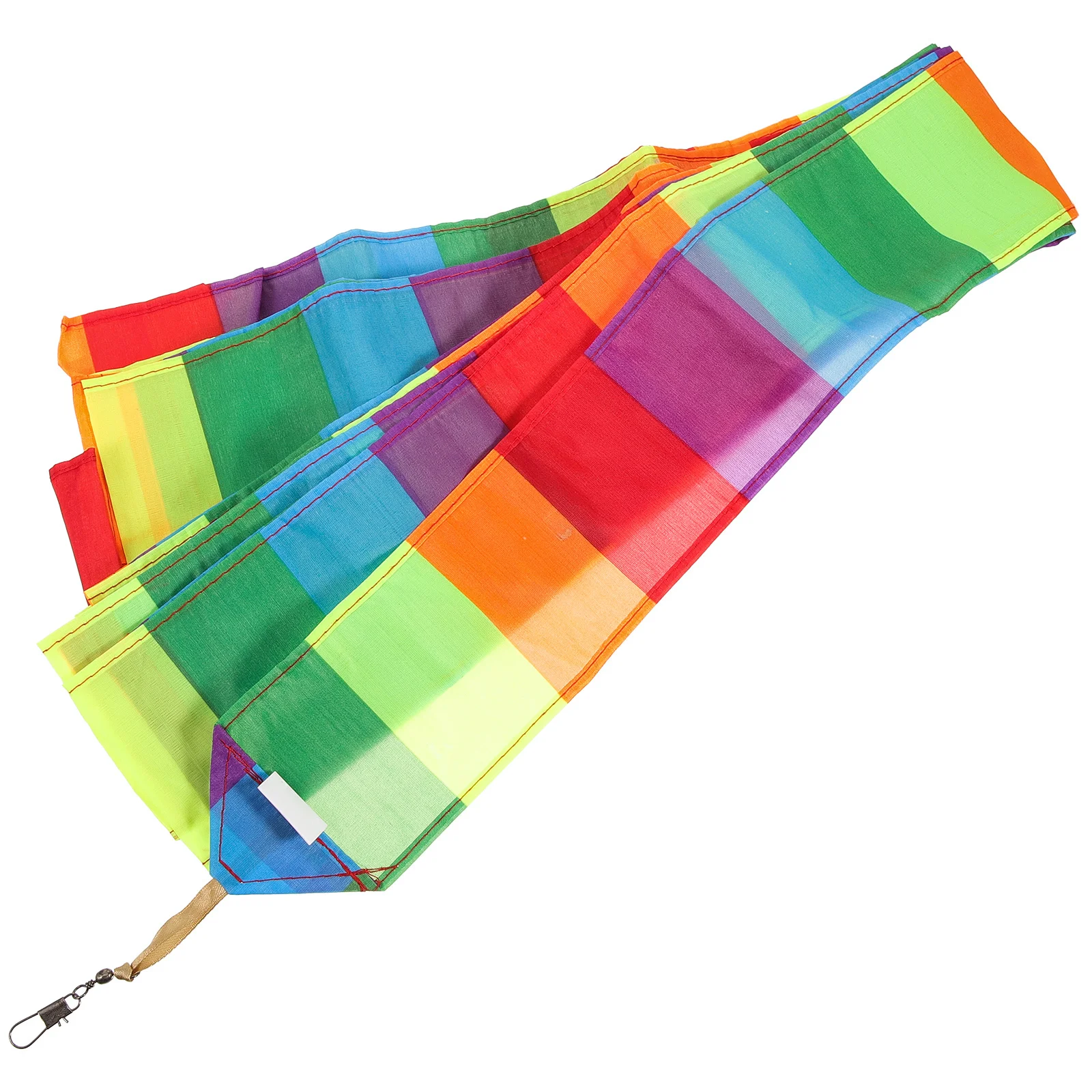Colorful Rainbow Kite Tail Long Durable Nylon Ribbon Connector Hook Outdoor Kite Accessory Flying Decor Streamer