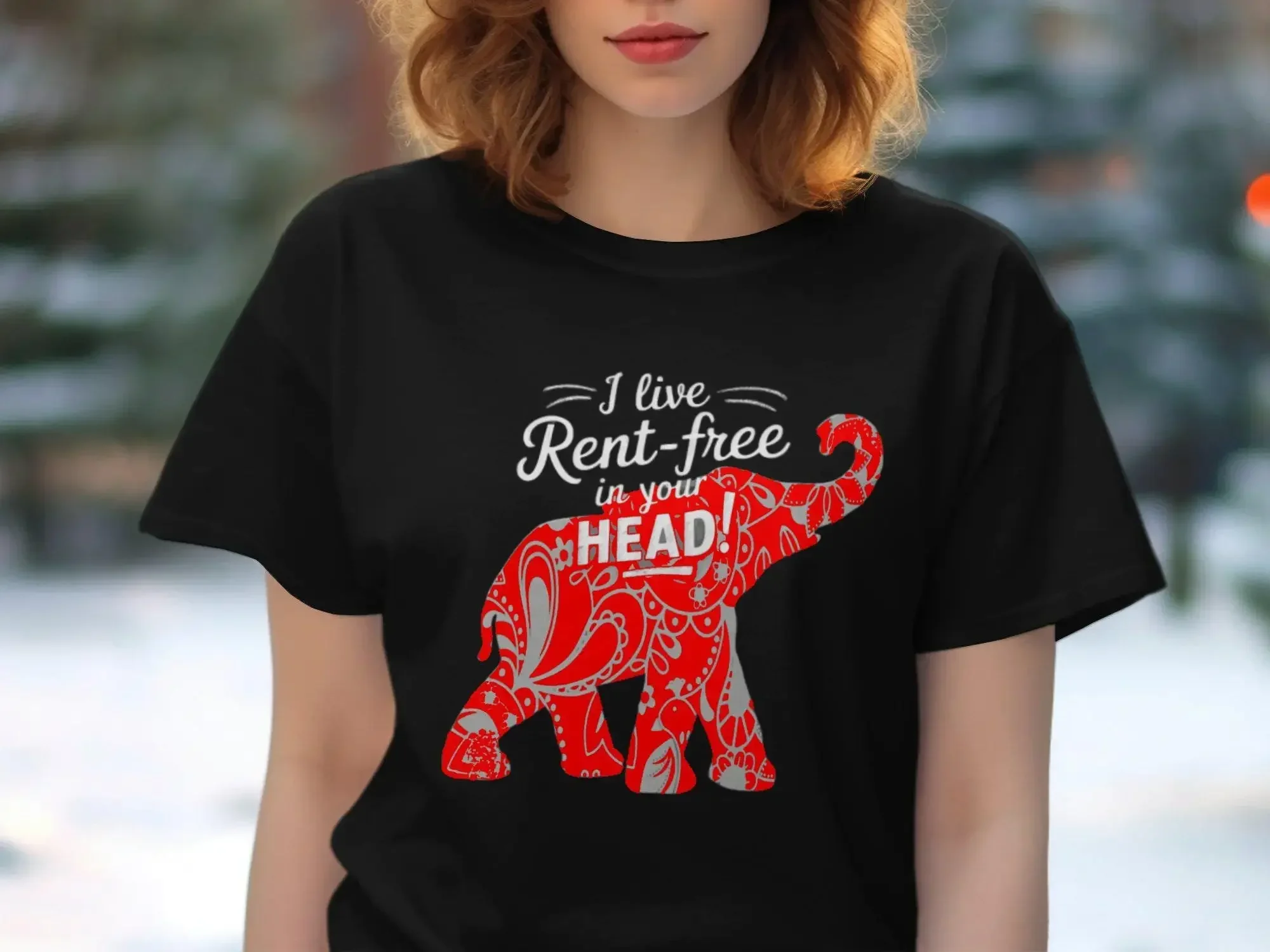I Live Rent Free In Your Head Republican Elephant T Shirt