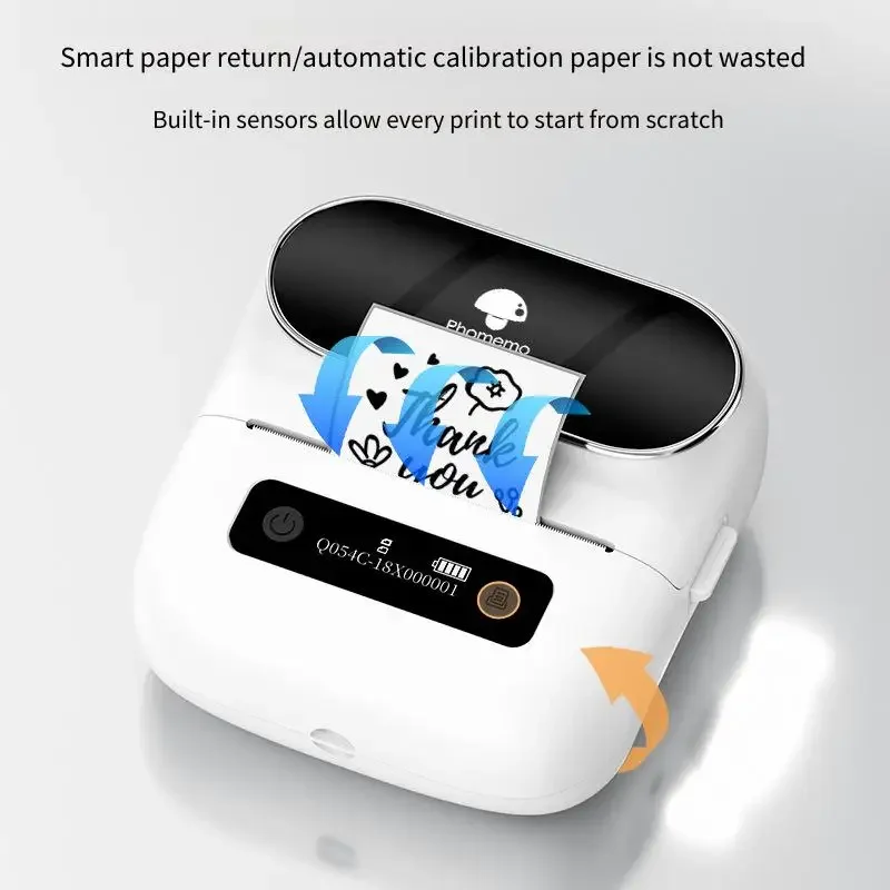 

2025 M220 Label Printer Portable Handheld Thermal Maker Bluetooth Barcode QR Code Sticker Paper Rolls Labeller White 75mm Tag