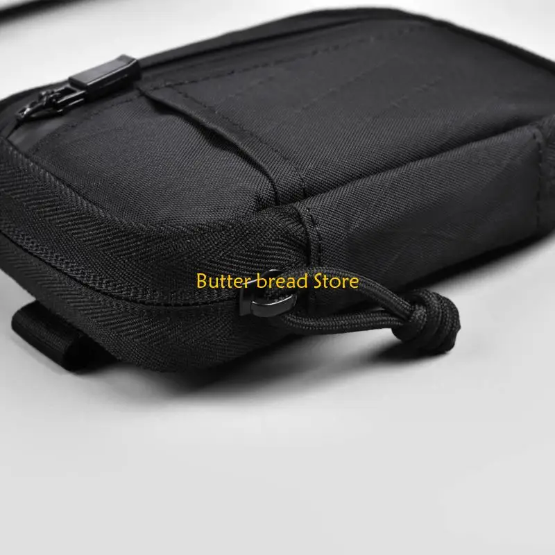 W89C Keychain Wallet For Gym Office And Outdoor Card Case With Separate Compartments