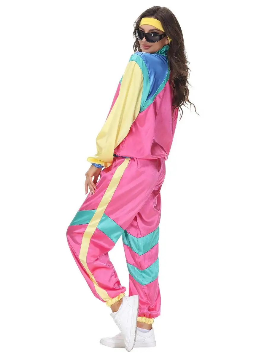 Halloween Par Cosplay Kostüm Hip Hop Männer Frauen Paar Leistung Disco Dance Sport Anzug Retro Sle Bühne Outfit